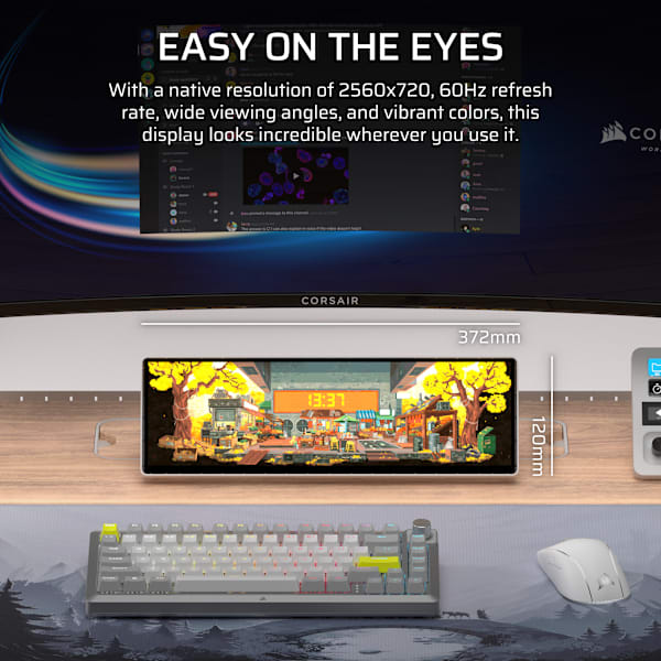 CORSAIR XENEON EDGE 14.5" LCD Touchscreen - White